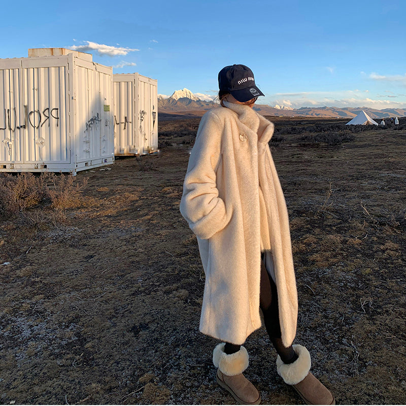 Pelliccia di visone femminile invernale Pelliccia di protezione ambientale in pelle artificiale