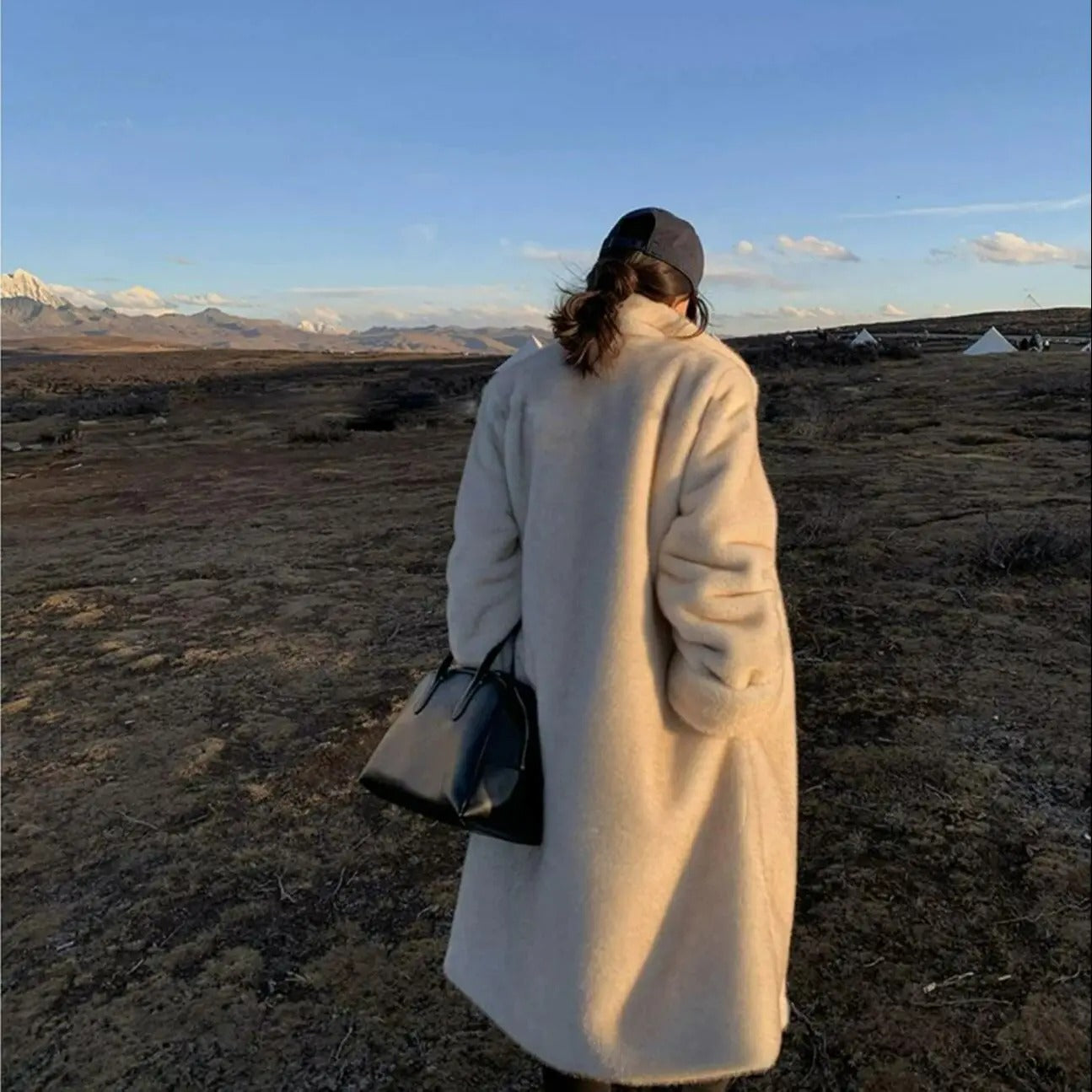 Pelliccia di visone femminile invernale Pelliccia di protezione ambientale in pelle artificiale