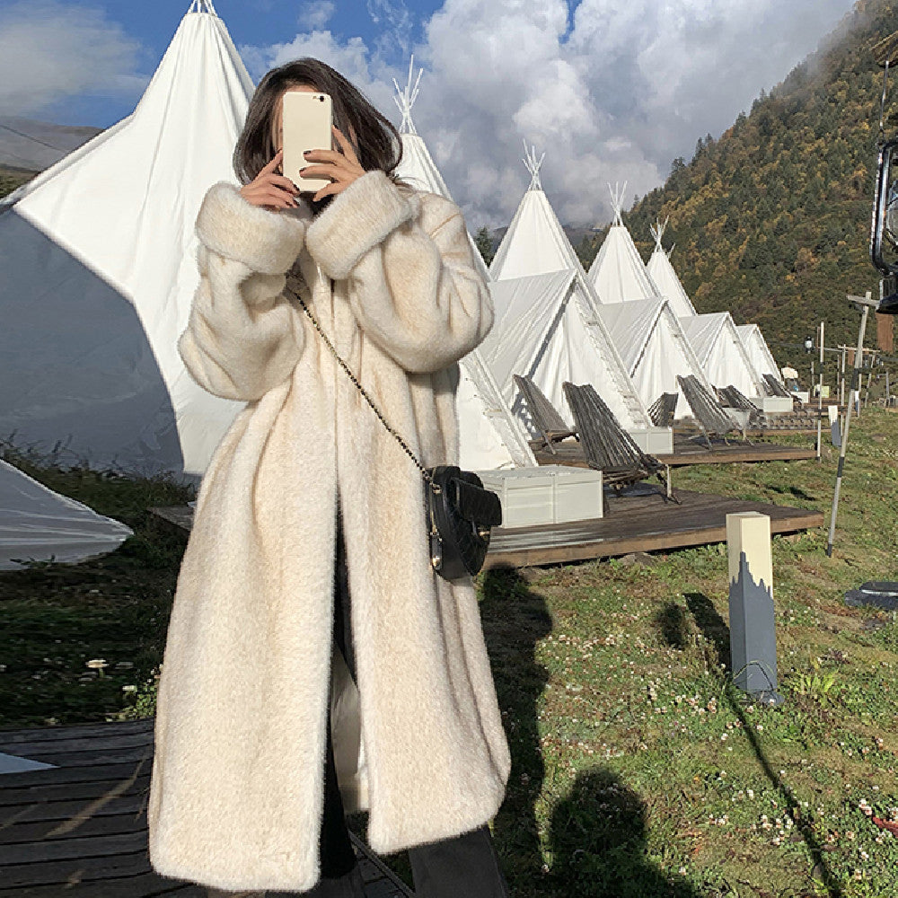 Pelliccia di visone femminile invernale Pelliccia di protezione ambientale in pelle artificiale